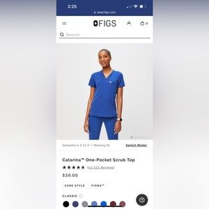 Catrina one pocket scrub top xs bright blue